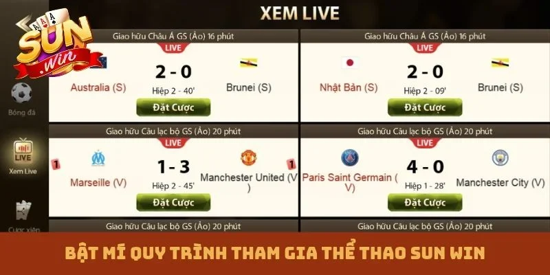 Bật mí quy trình tham gia thể thao Sun win