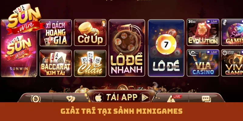Giải trí tại sảnh minigames